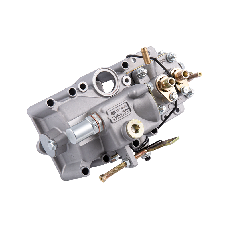 Bomba de inyección de combustible del motor diesel de doble cilindro de V80F V80F (incluido el mecanismo de gobierno de velocidad), cuerpo de tapón de fondo plano, junta de salida de aceite M12x1.5, adecuada para el motor de agua de tipo V 2V80F producido en China